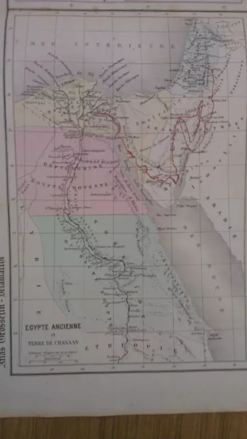 Genuine Hand Colored Map of Europe Ancient Greece Atlas Delamarche 1897 French