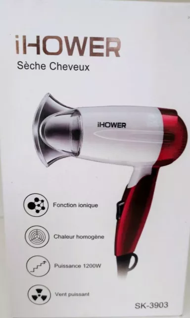 Sèche Cheveux iHOWER Ionique 1200W Air Coiffure garantie 1 an