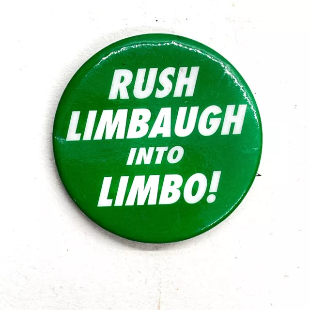 Rush Limbaugh Into Limo Collectible Message Pin Badge MOD Rocker Punk : V11