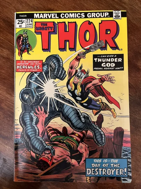 Mighty Thor #224 Marvel Comic 1974 Bronze Age High Grade VF/NM