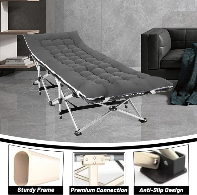 OUTDOOR HEAVY DUTY Cot Bed for Camp with Carry Bag for Home Office Camp
