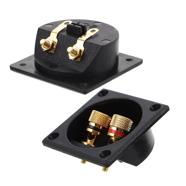 2,2 inch vierkante 2-weg luidspreker met banaanstekker, 2 schroeven type postbevestiging, subwoofer voor autoradio luidspreker, doe-het-zelf