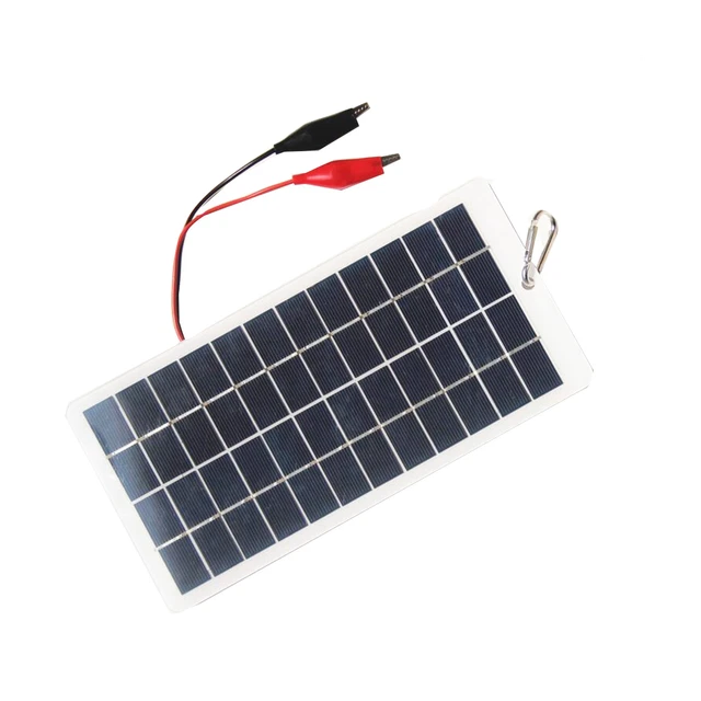 Pannello Solare nel Polisilicio da 5 W 12 V Pannello di Ricarica Impermeabi W2O4