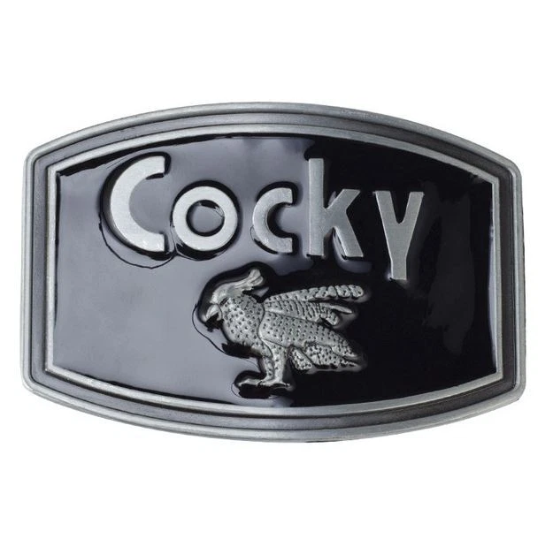 Cocky Belt Buckle Western Cowboy Native American Motorcyclist (CKY-01-B)