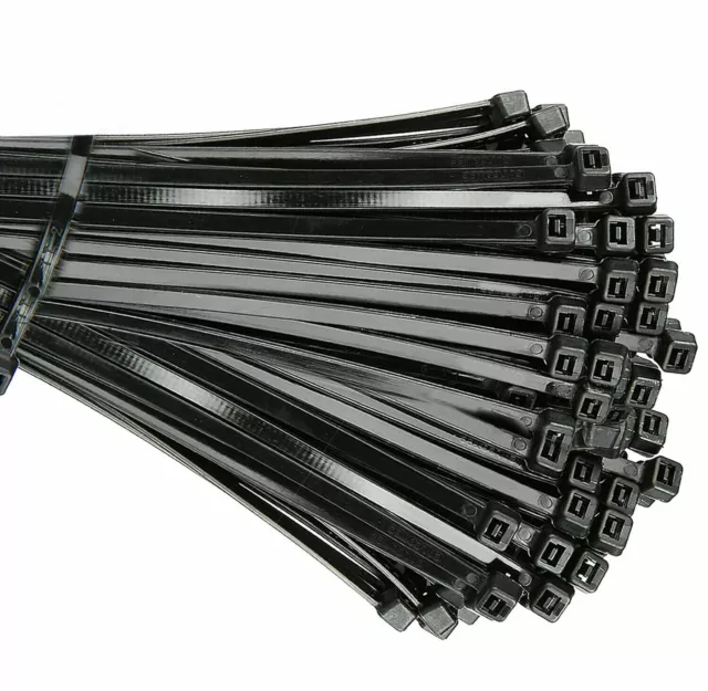 100 Cable Zip Ties 12 Inch Long Cable Ties Heavy Duty Nylon Cord Black 50lb test