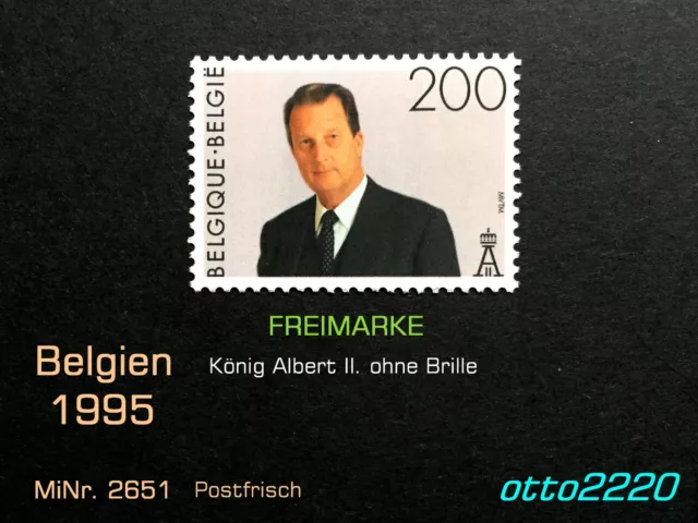 Belgien 1995, Freimarken 200 Fr. MiNr. 2651, "Albert II. ohne Brille",Postfrisch