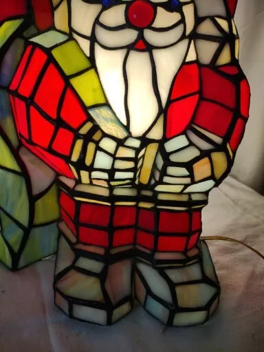 Meyda Lighting Santa Claus Tiffany Style Stained Glass Accent Lamp 3