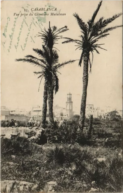 CPA AK MAROC CASABLANCA - View taken from the Muslim Cemetery (125364)