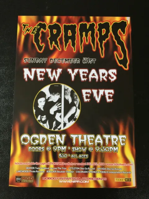The Cramps New Year's Eve Ogden Theatre VINTAGE Concert Poster