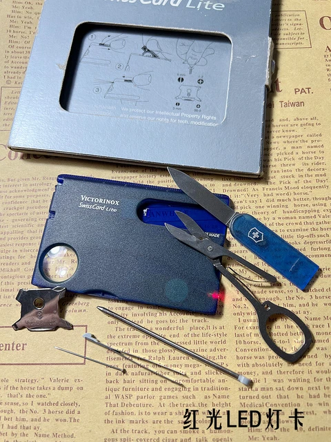 Used Vickers Swiss army knife accessories, Swiss card small scissors