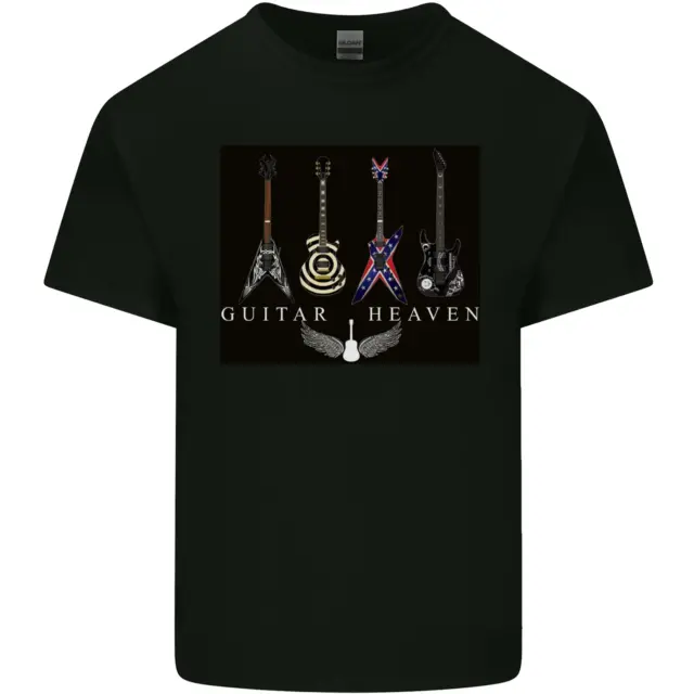 T-shirt top chitarrista acustico elettrico da uomo chitarra Heaven
