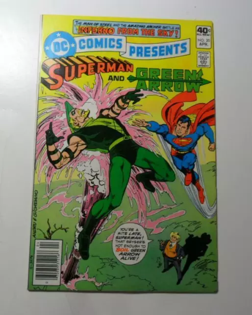 Dc Comics Presents #20 April 1980 Green Arrow Superman Vf/Nm 9.0