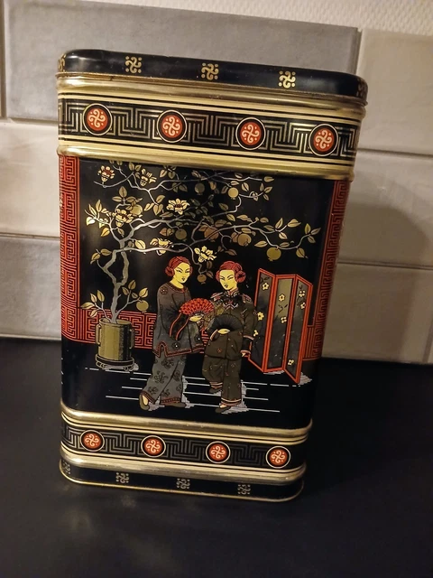 Élégante Boîte à Thé Ancienne E. Leclere Howard Sheffield En Métal Argenté