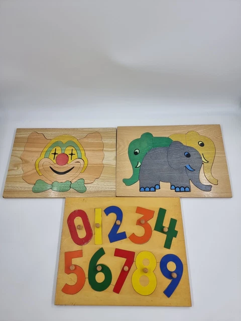LOT DE 4 Puzzles anciens en bois - Puzzle Moderne JLR Paris EUR 51,00 - FR
