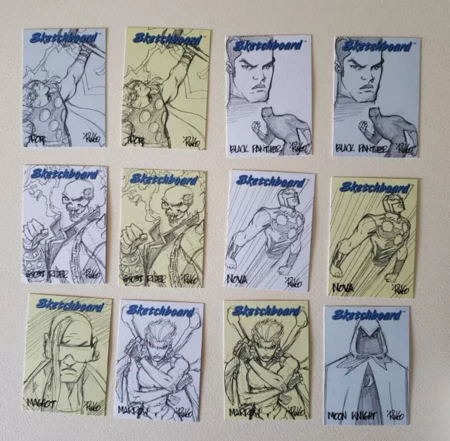Marvel Creators Collection 98 1998 insertos de tablero de bocetos 2