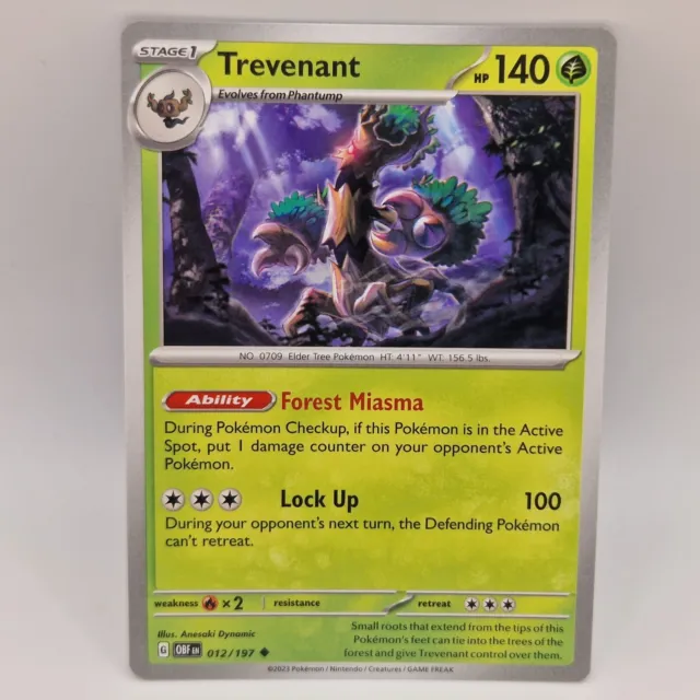 Trevenant 012/197 Pokémonkarte Gras Typ