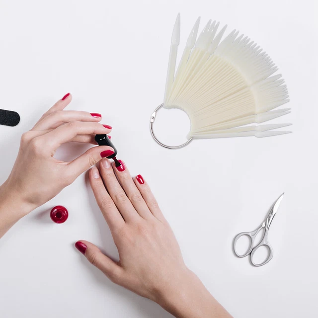 C12rtive 120 Stück Nagellack Display Spitzen Aus Acryl – Klar, Langlebig, Zum Einfachen Farben Zeigten