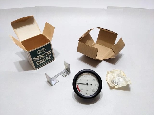 Marshalltown Pressure/Vacuum Gauge  CM of Water  (-10 to +60) H-S 83B-10 X 60