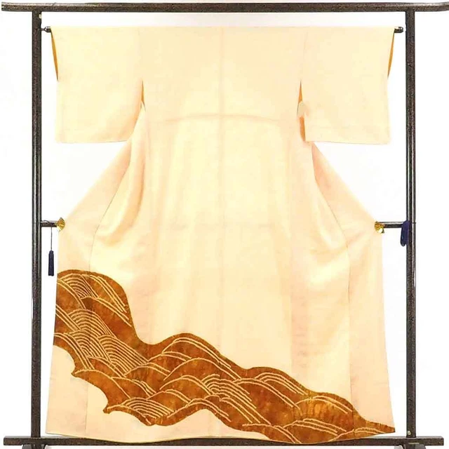 Houmongi Kimono Japan Colored Tomesode, Length 160Cm, Sleeve 64Cm, Front Width 2