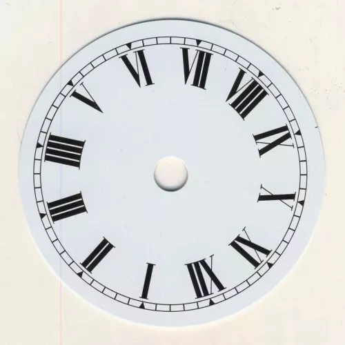 NEW White Replacement Clock Dial 4 inches 100mm Roman Numerals Clocks - CD44