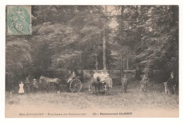 Cpa 55 - Baleycourt : Terrasse Du Restaurant (Meuse) Écrite