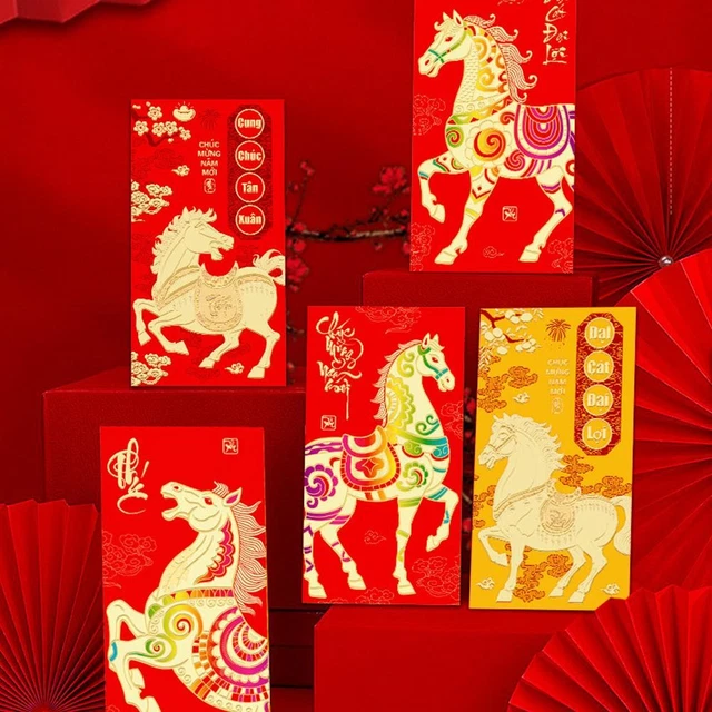 2026 YEAR OF The Horse Red Packets - Chinese Red Envelopes - Horse ...