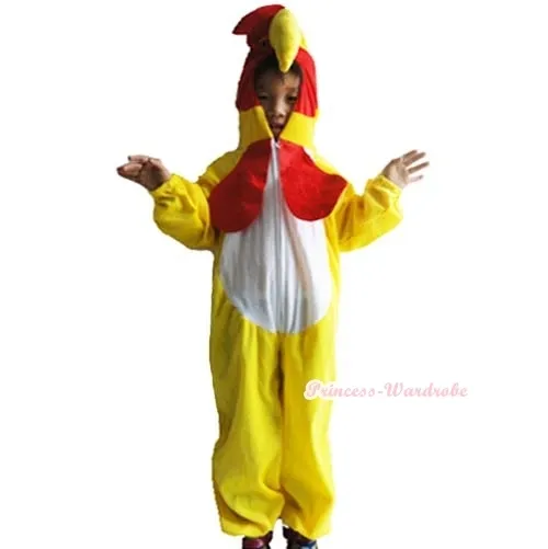 Cute Cock Chicken Hen Animal Outfit Party Unisex Costume Child Kids Size 2-8Year
