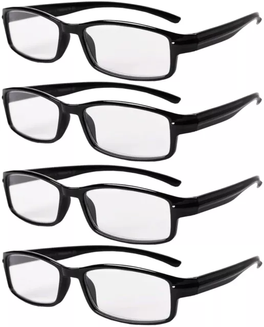 FILTRAL Lesebrille Set 4x Sehhilfe Lesehilfe Brille Schwarz Rahmen Dioptrin klar