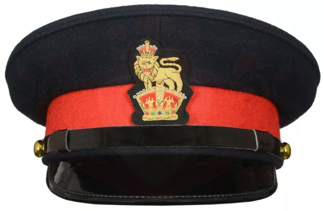 British Army Staff No 1 Service Dress Cap, Military Hat, Gold Peak Cap