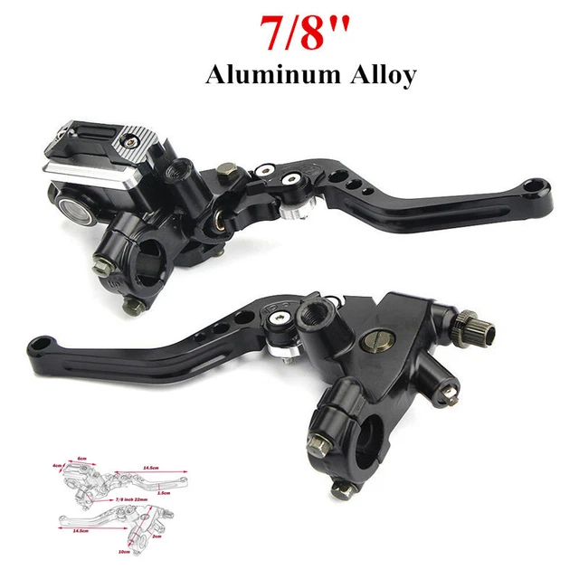 Motorcycle 7/8" 22MM Hydraulic Brake Clutch Master Cylinder Reservoir Lever Kit