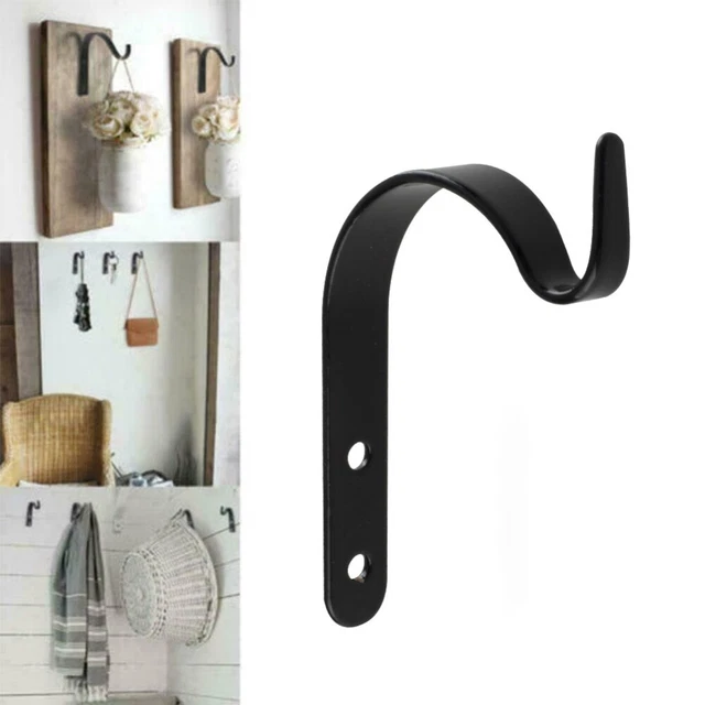 1pc Wrought Iron Hook Hanger Hanging Wall Bracket For Lantern News Planter Flowe