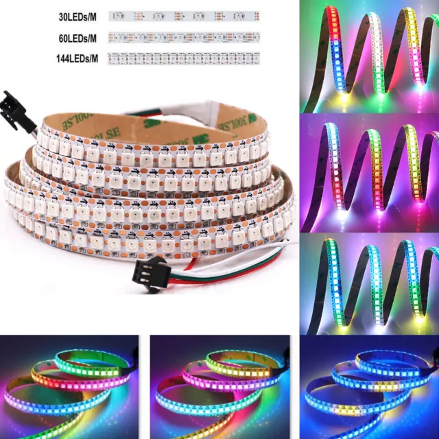 WS2812B Tira de Luces LED 5050 RGB 30/60/144 Led/m IC individual Direccionable