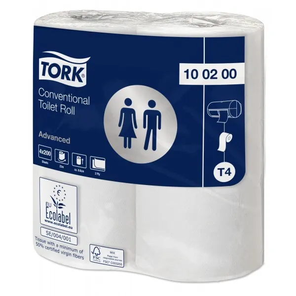 (Pk36) Advanced Toilette Roll 100200 Tork prodotto originale di alta qualità nuovo
