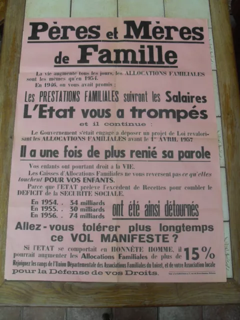 Affiche Politique Ancienne  Sur Les Elections De  1958