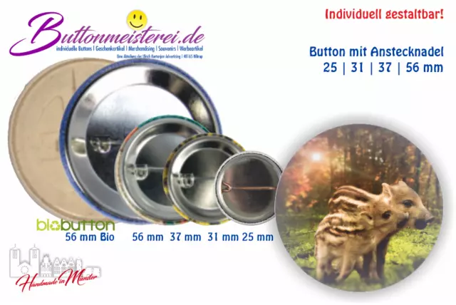 Button mit Anstecknadel Ansteckbutton Button mit Wunschmotiv Button drucken