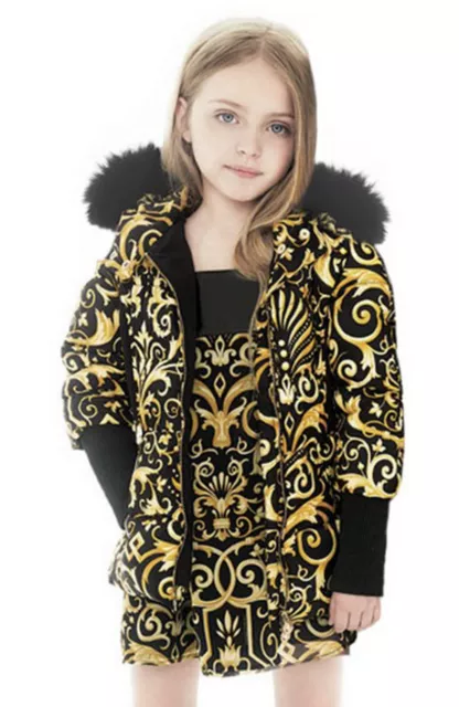 Young Versace Girls Baroque Down Padded Jacket Size 10 Years BNWT