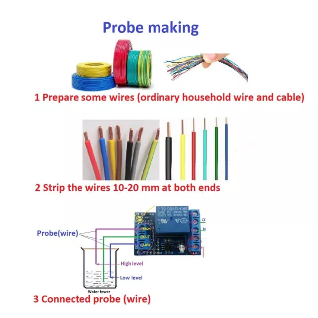 Liquid Level Controller DC 12V Water Level Controller Module For Home