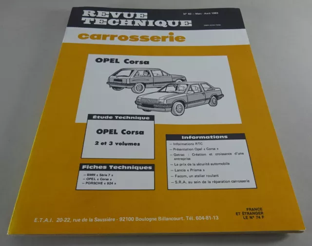 Reparaturanleitung Revue Technique Modell: Opel Corsa A  Stand 04/1983