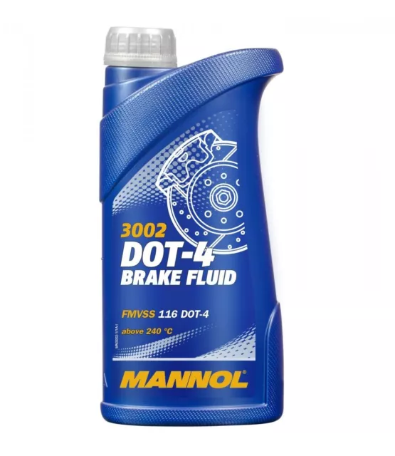 MANNOL MN3002-1 Bremsflüssigkeit Brake Fluid 1L FMVSS 116 DOT 4