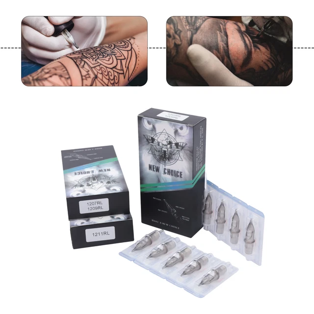 50 pezzi aghi per tatuaggi assortiti cartucce rotonde fodera mista 3RL5RL 7RL 9RL 11RL