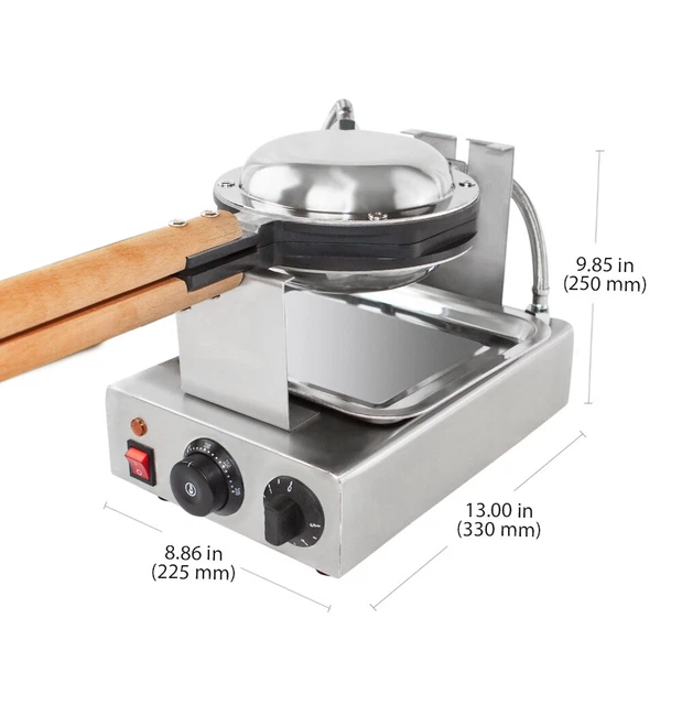 Bubble Waffle Maker | Professional Rotated Machine | Improved Manual Thermostat 2