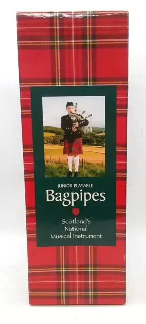 Junior Playable Bagpipes By Gold Brothers - Royal Stewart - Boxed - Used