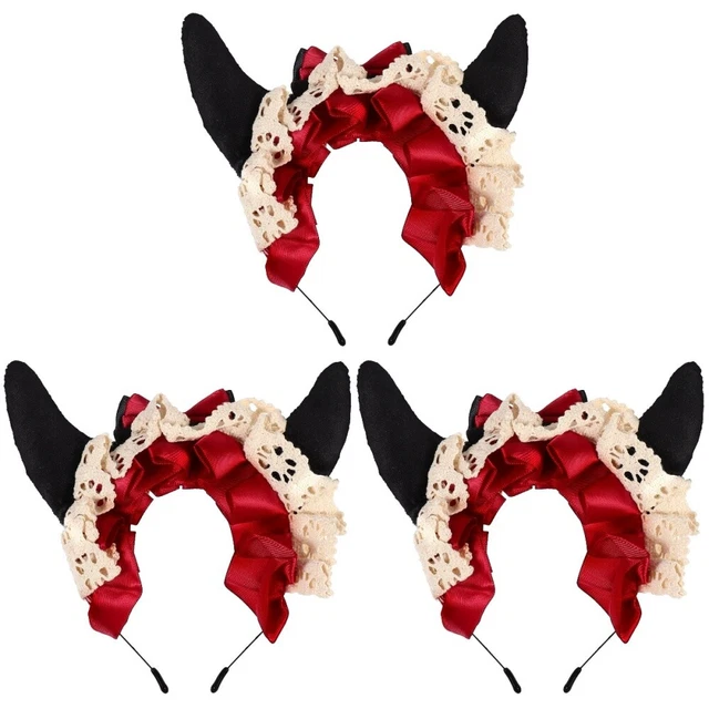 3x Urlaub Partei Liefert Halloween Haar Ornamente Teufel Haarband