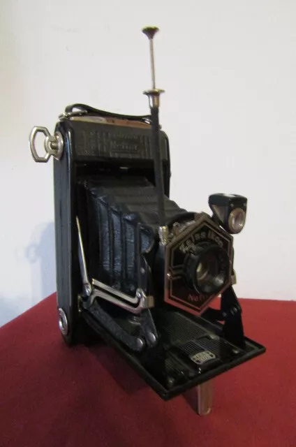 Antigua cámara de fotos alemana fuelle plegable Zeiss Ikon Nettar 515/2 año 1935