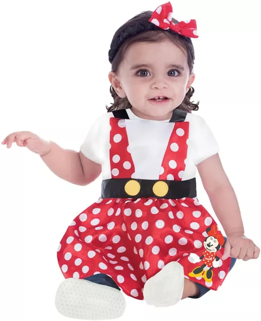 Disney Baby Minnie Mouse Disfraz Pichi Y Diadema Lazo Vestido