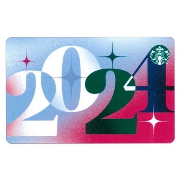 2024 STARBUCKS COFFEE Taiwan GIFT CARD PLASTIC 2024 New Year Limited