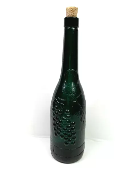 Vintage Wine Bottle Green Glass AM Marked
