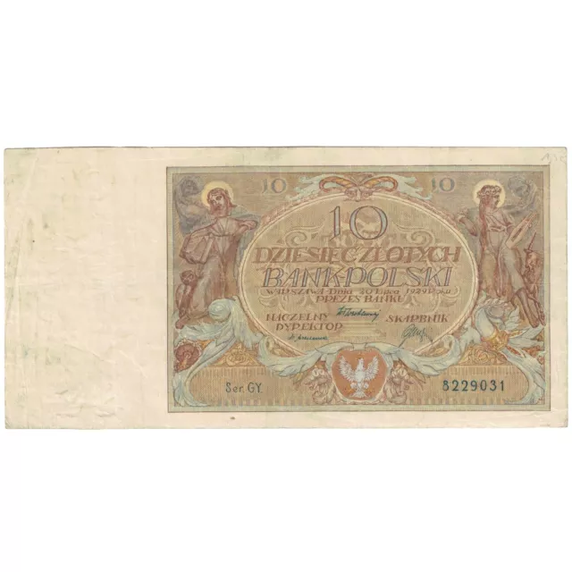 [#193854] Banknote, Poland, 10 Zlotych, 1929, 1929-07-20, KM:69, VF
