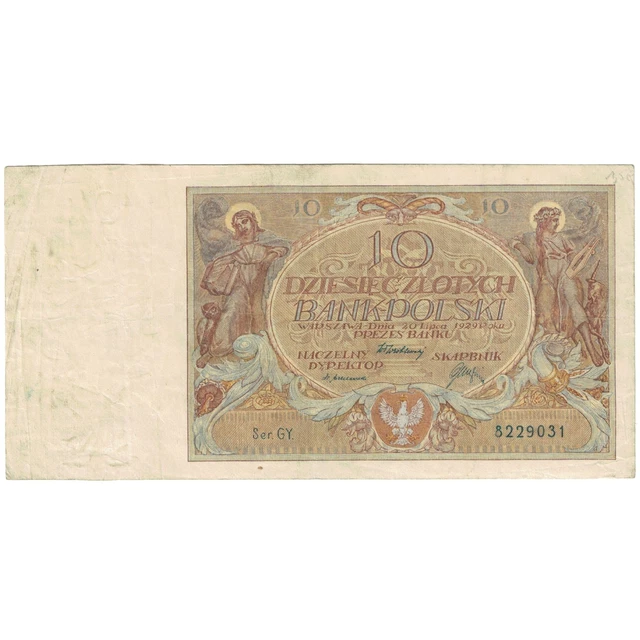 [#193854] Banknote, Poland, 10 Zlotych, 1929, 1929-07-20, KM:69, VF