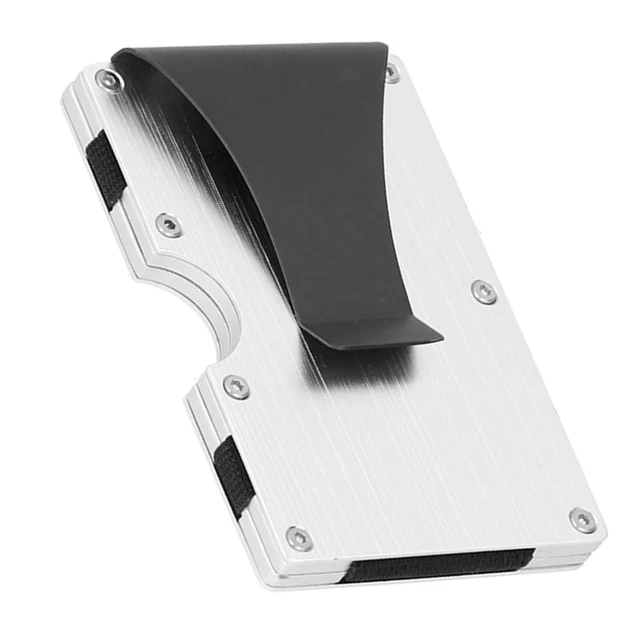 CHJGLNL Portafoglio sottile da uomo, con fermasoldi, portafoglio minimalista con confezione regalo, porta carte di credito pop-up con blocco RFID portafoglio intelligente, Fibra di carbonio nera